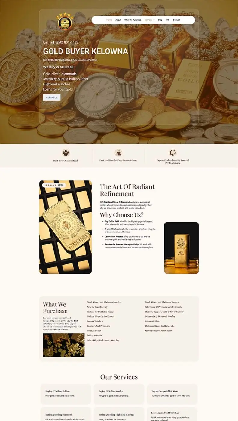 5stargoldsilveranddiamond website